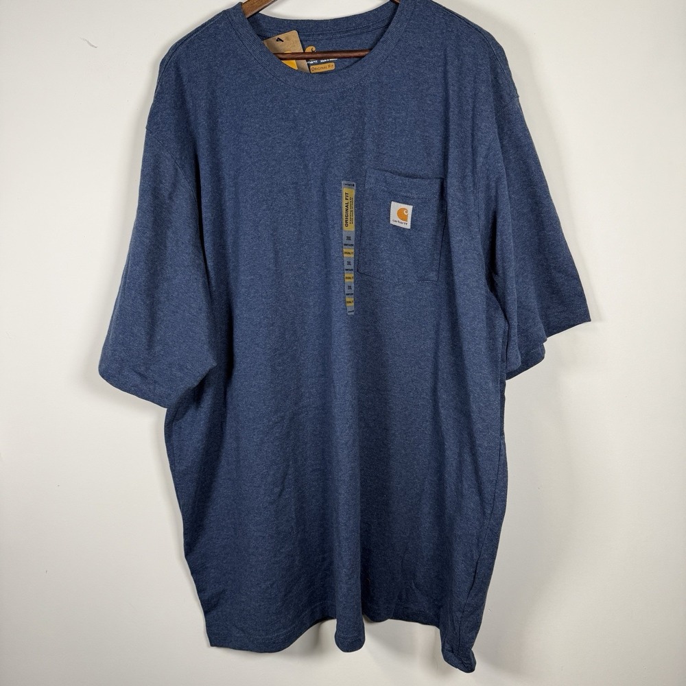 Carhartt Men's Tshirt Original Fit Blue Short Sleeve Shirt 3XL NWT